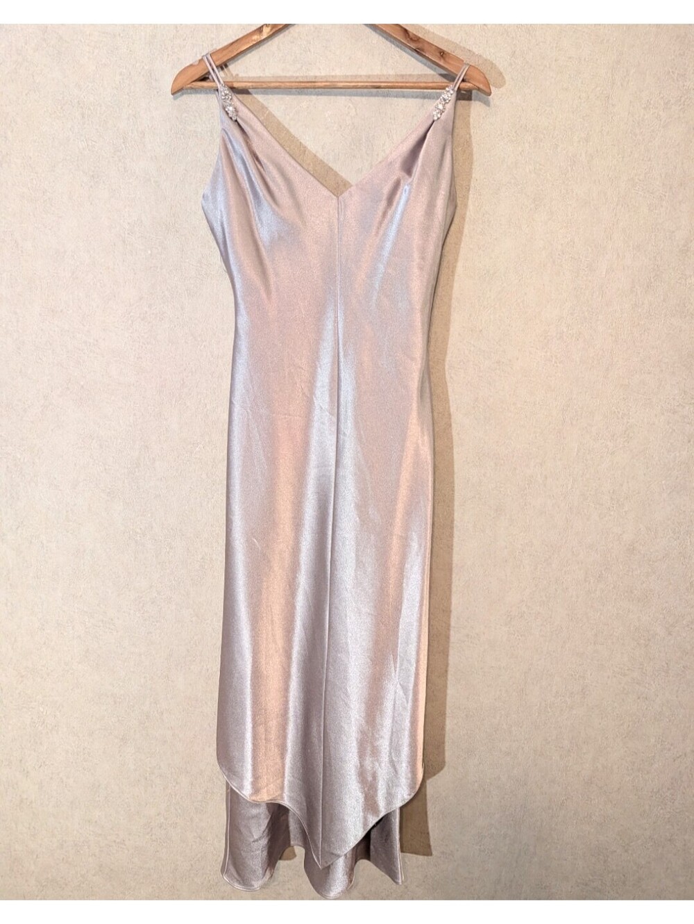 VICTORIA ROYAL Vintage gold metallic midi dress sz 6